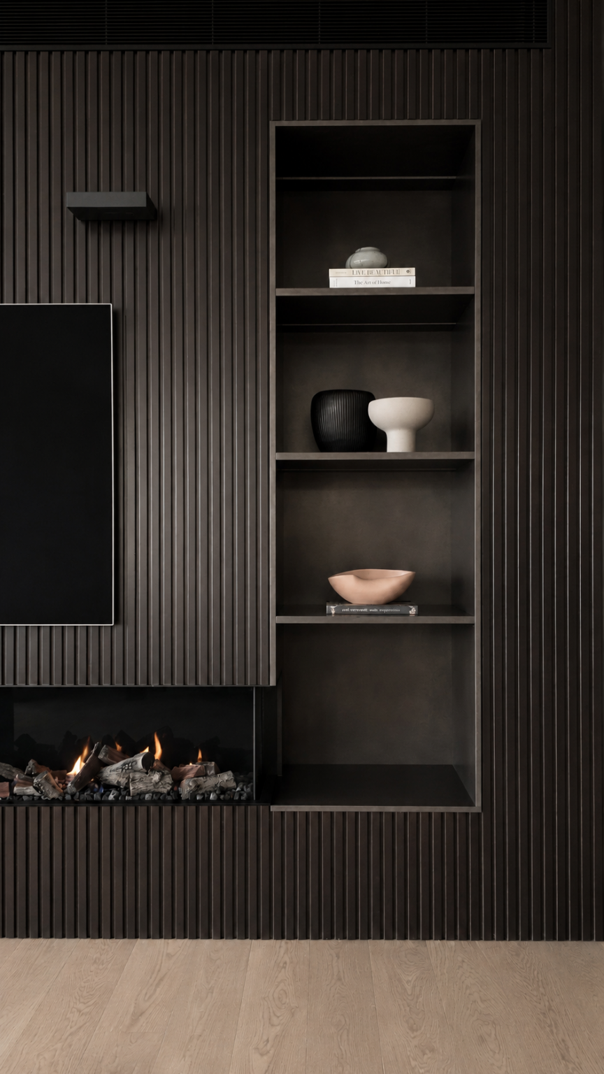 Modinex Black painted cladded joinery with metalcote inserts