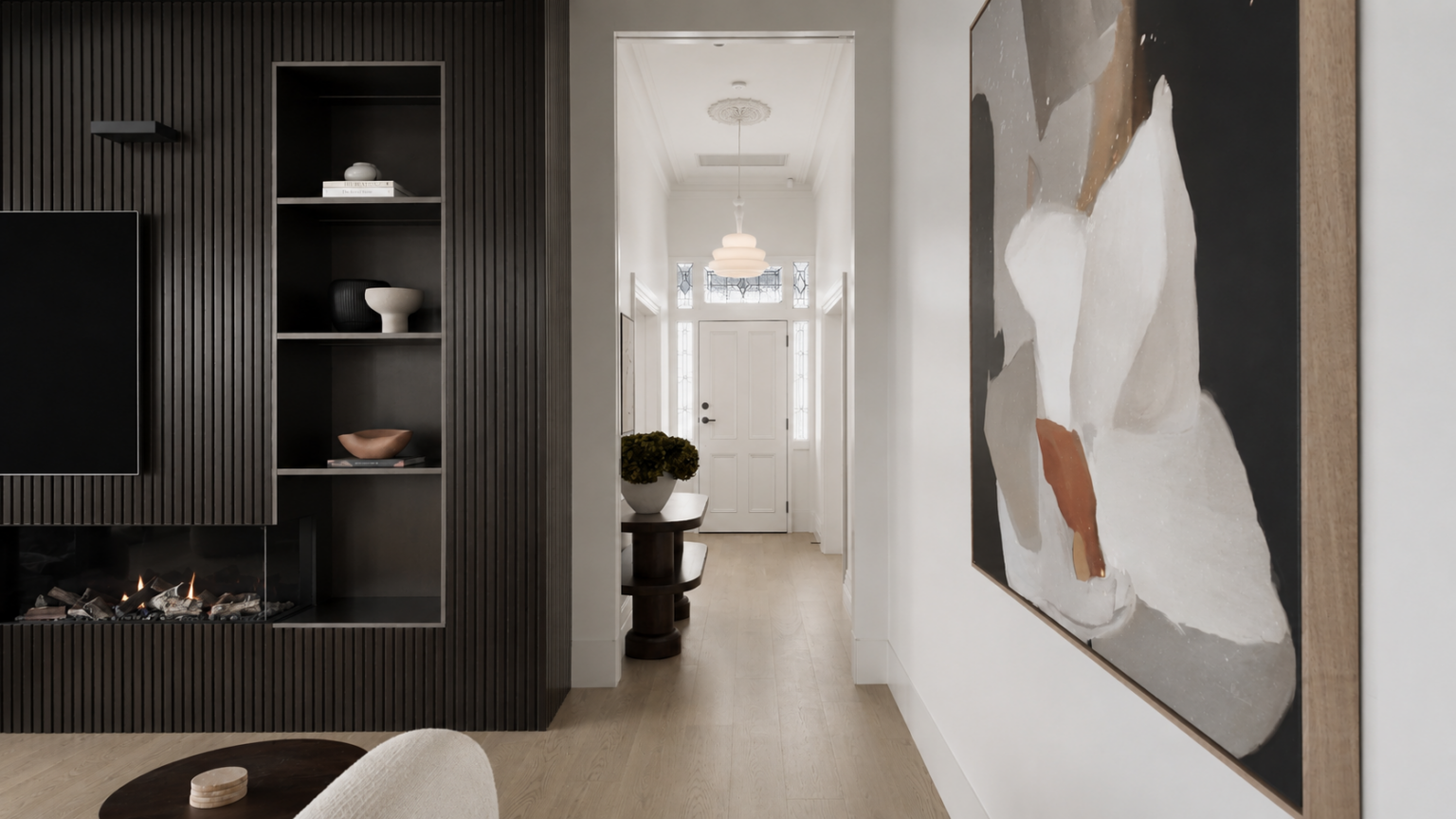 Hallway and Custom clad Joinery